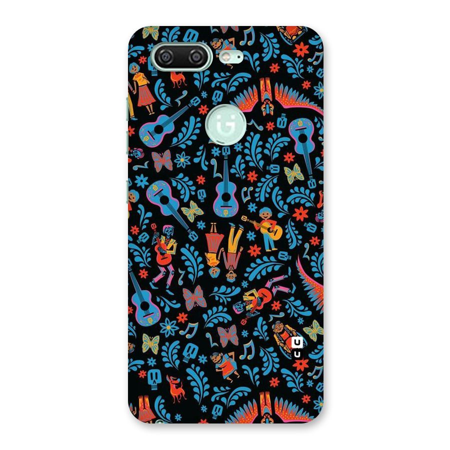 Blue Guitar Pattern Back Case for Gionee S10