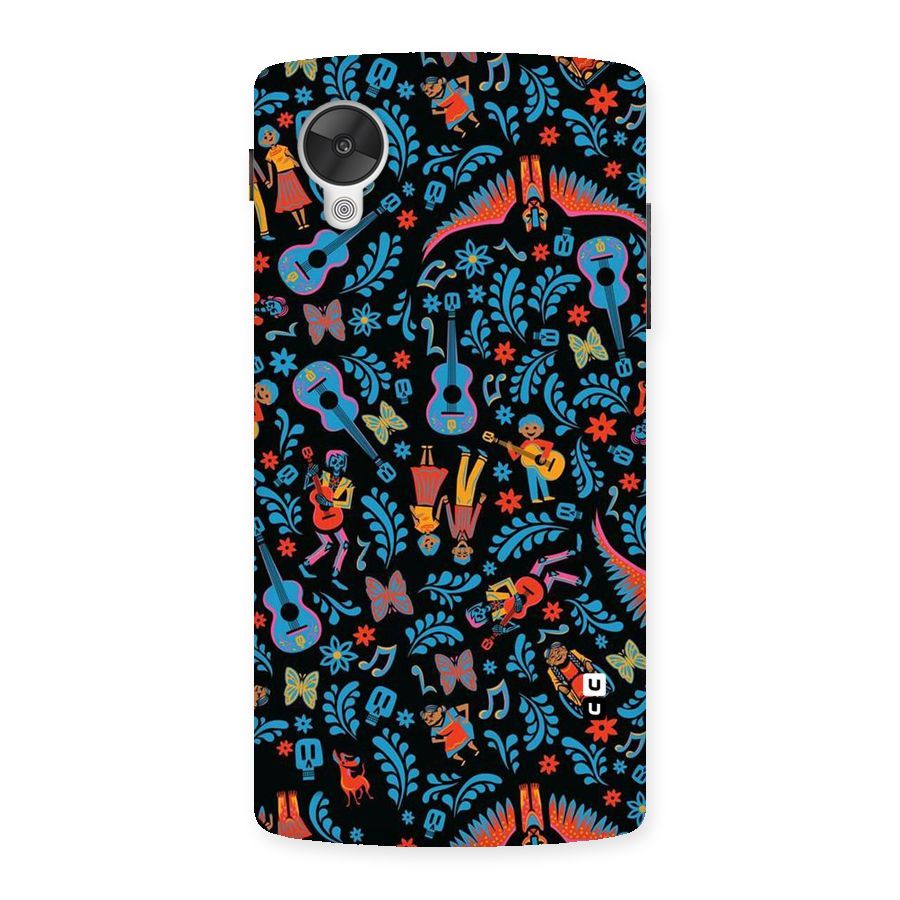 Blue Guitar Pattern Back Case for Google Nexsus 5