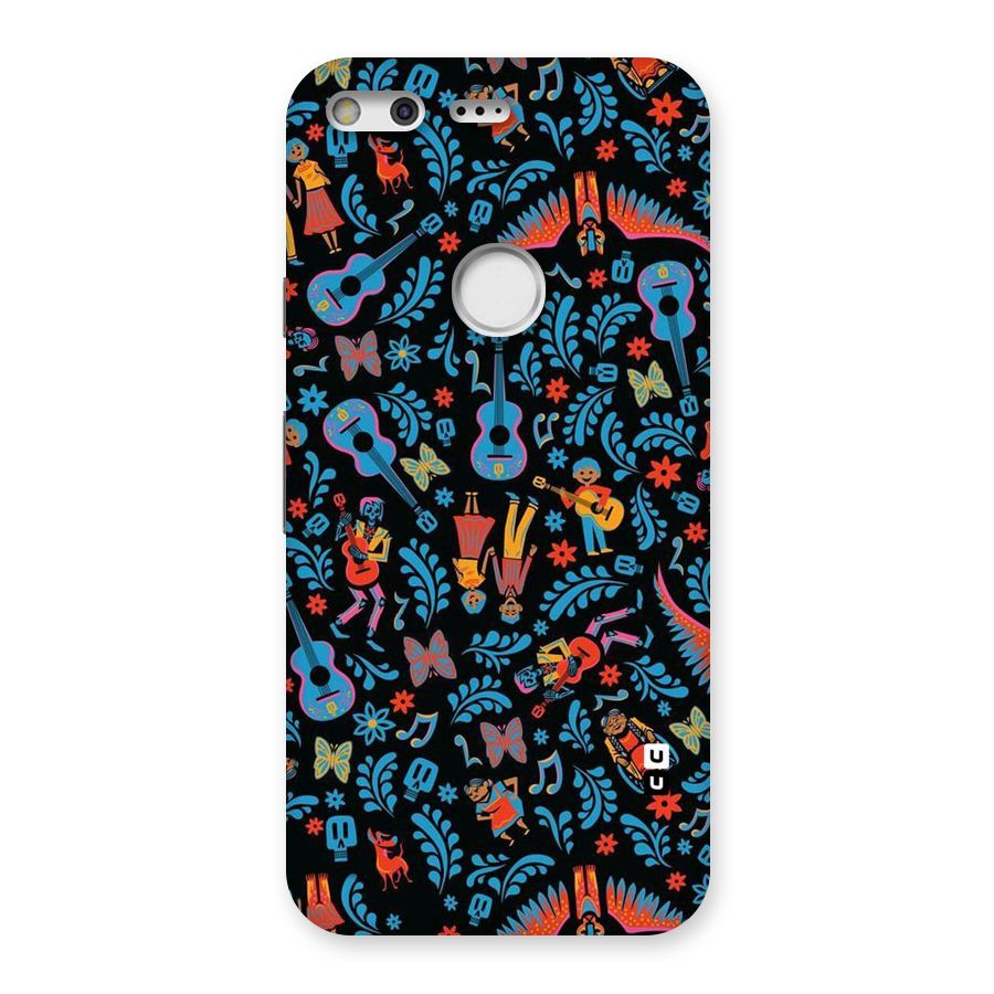 Blue Guitar Pattern Back Case for Google Pixel