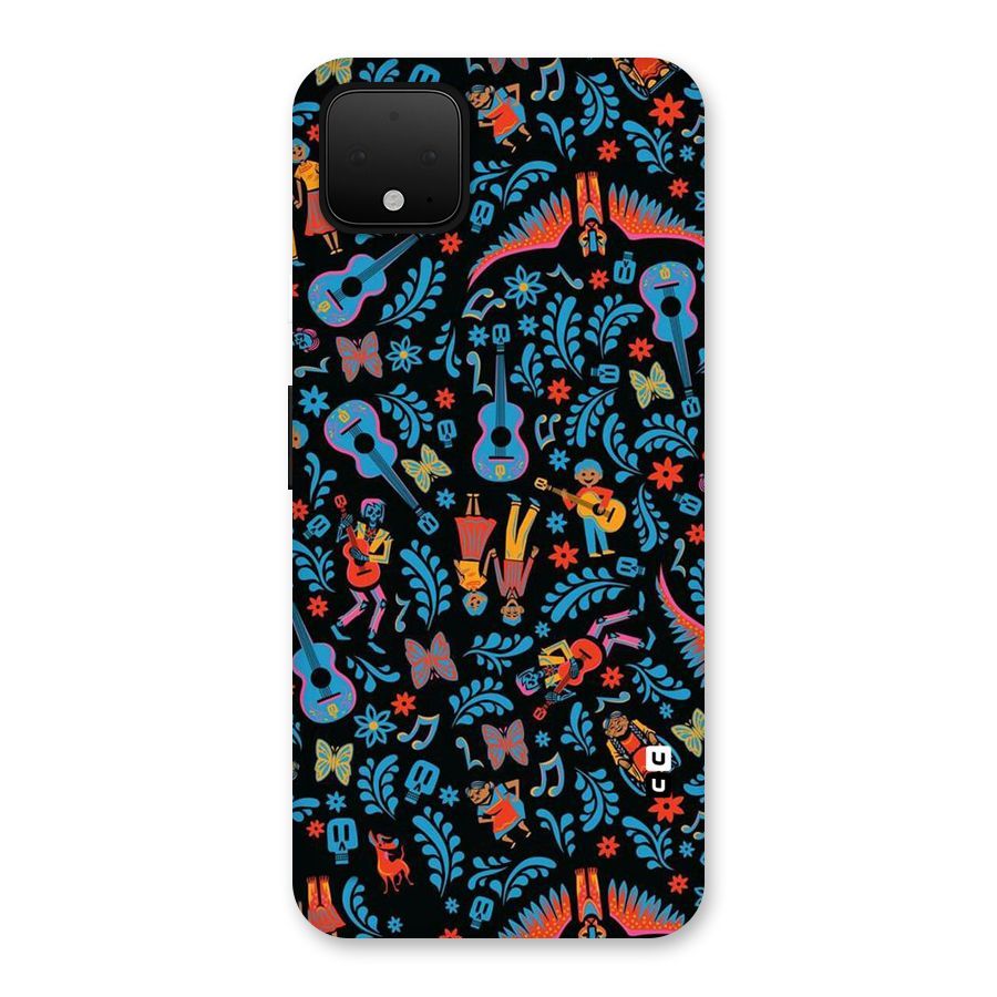 Blue Guitar Pattern Back Case for Google Pixel 4 XL