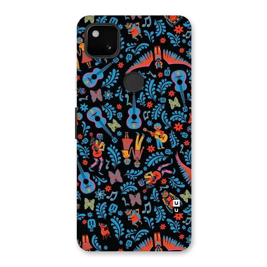 Blue Guitar Pattern Back Case for Google Pixel 4a