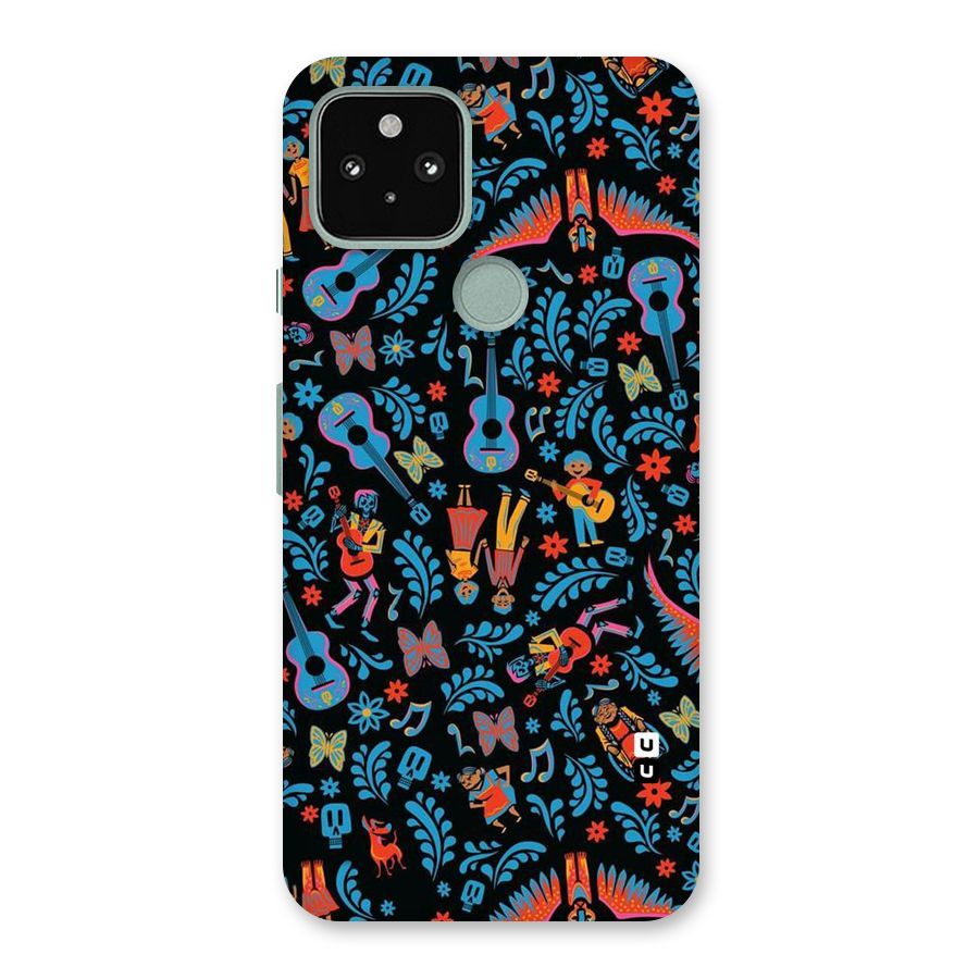 Blue Guitar Pattern Back Case for Google Pixel 5
