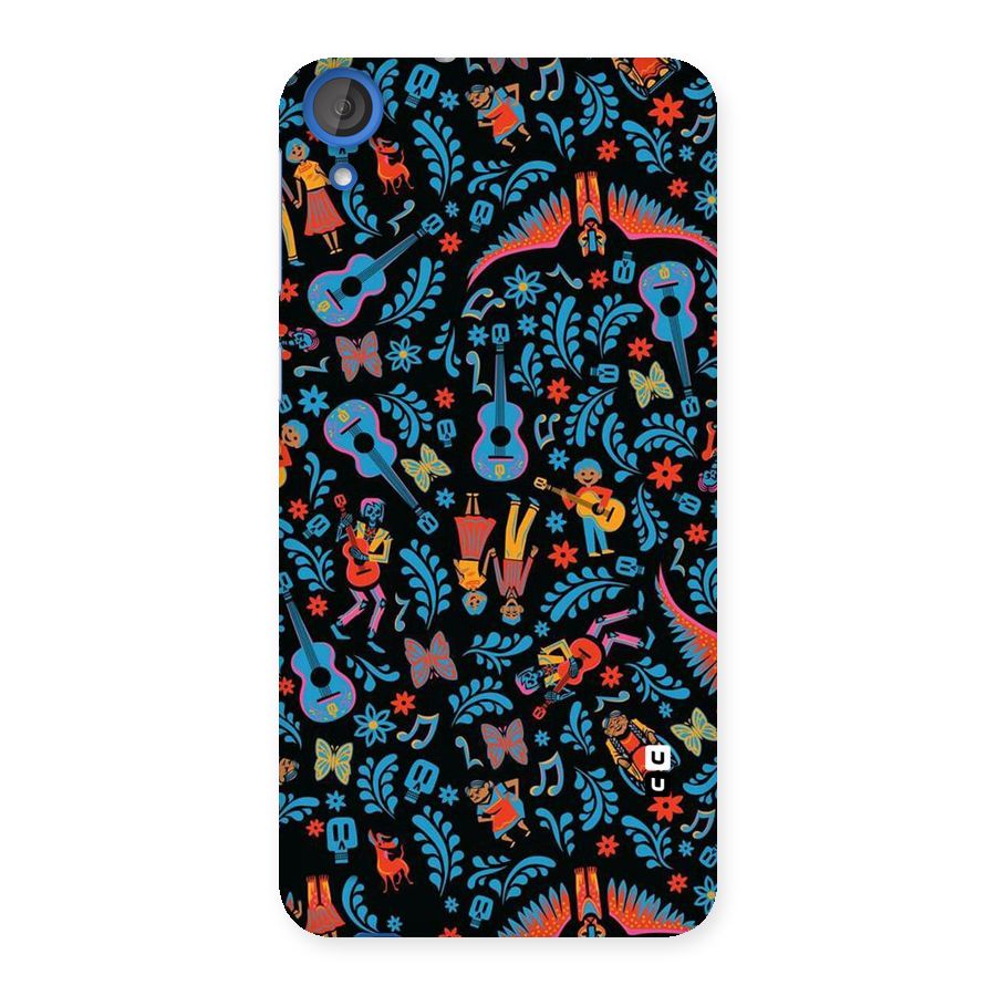 Blue Guitar Pattern Back Case for HTC Desire 820