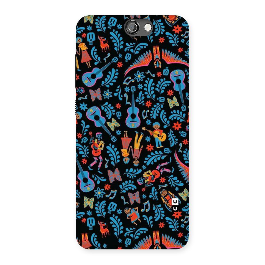 Blue Guitar Pattern Back Case for HTC One A9