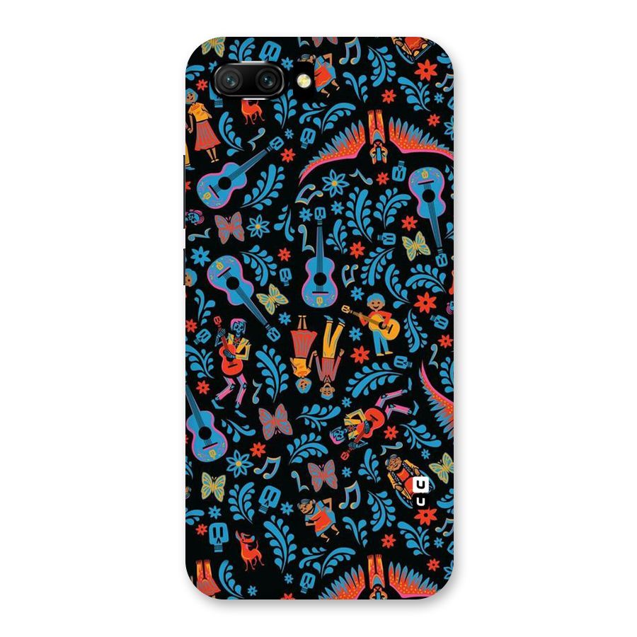 Blue Guitar Pattern Back Case for Honor 10
