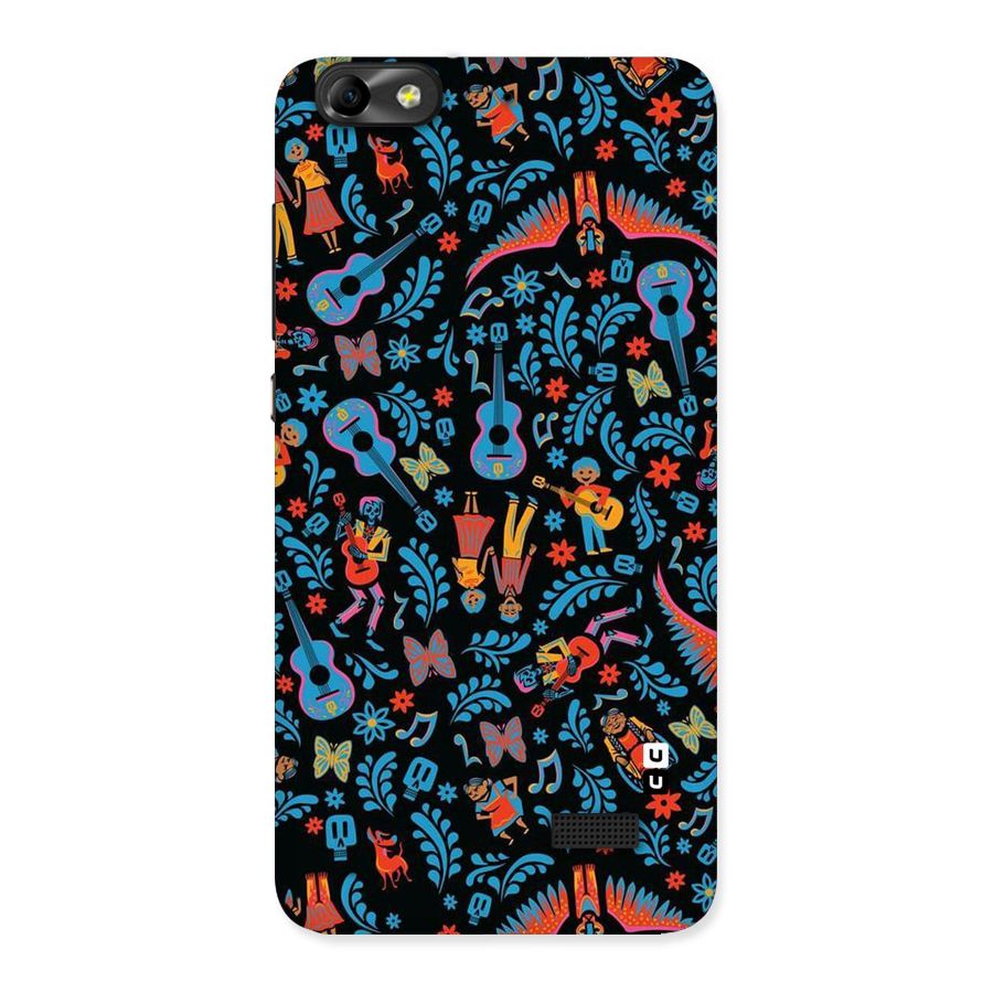 Blue Guitar Pattern Back Case for Honor 4C