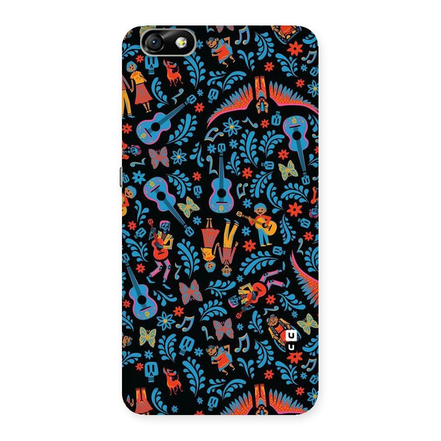 Blue Guitar Pattern Back Case for Honor 4X