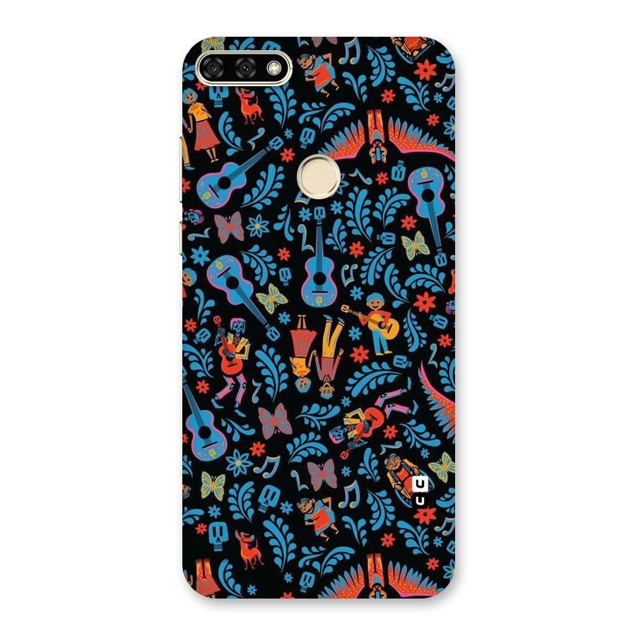 Blue Guitar Pattern Back Case for Honor 7A