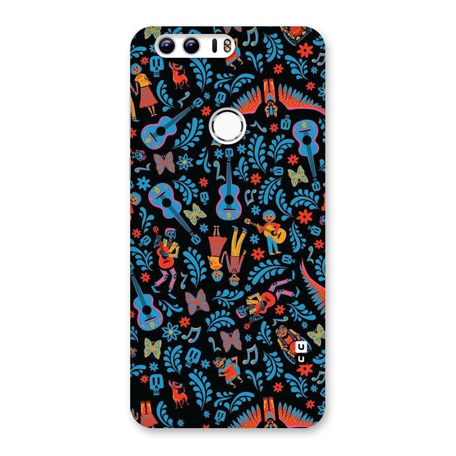 Blue Guitar Pattern Back Case for Honor 8