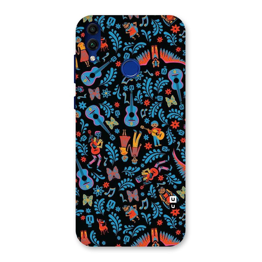 Blue Guitar Pattern Back Case for Honor 8C