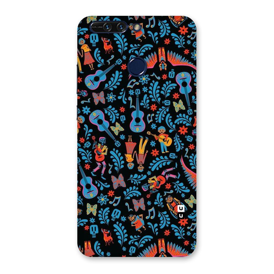 Blue Guitar Pattern Back Case for Honor 8 Pro