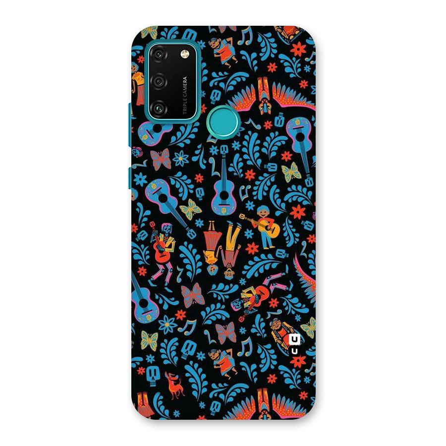 Blue Guitar Pattern Back Case for Honor 9A