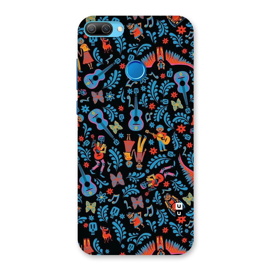 Blue Guitar Pattern Back Case for Honor 9N