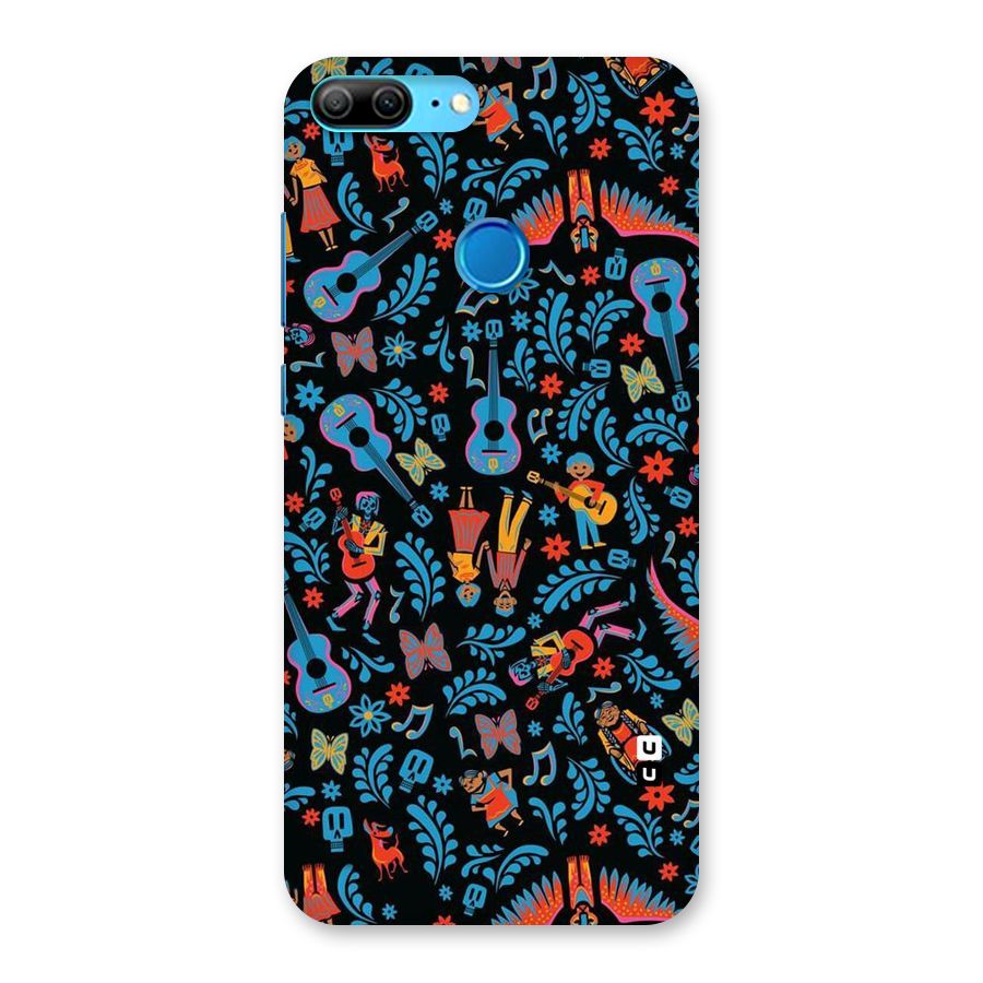 Blue Guitar Pattern Back Case for Honor 9 Lite