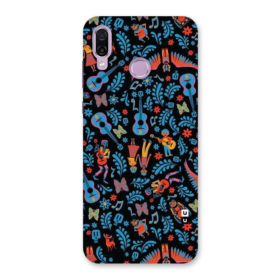 Blue Guitar Pattern Back Case for Honor Play