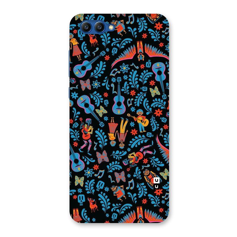 Blue Guitar Pattern Back Case for Honor View 10