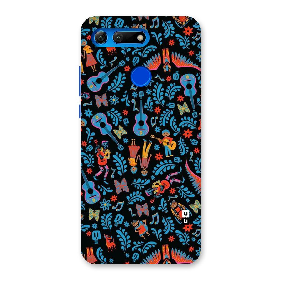 Blue Guitar Pattern Back Case for Honor View 20