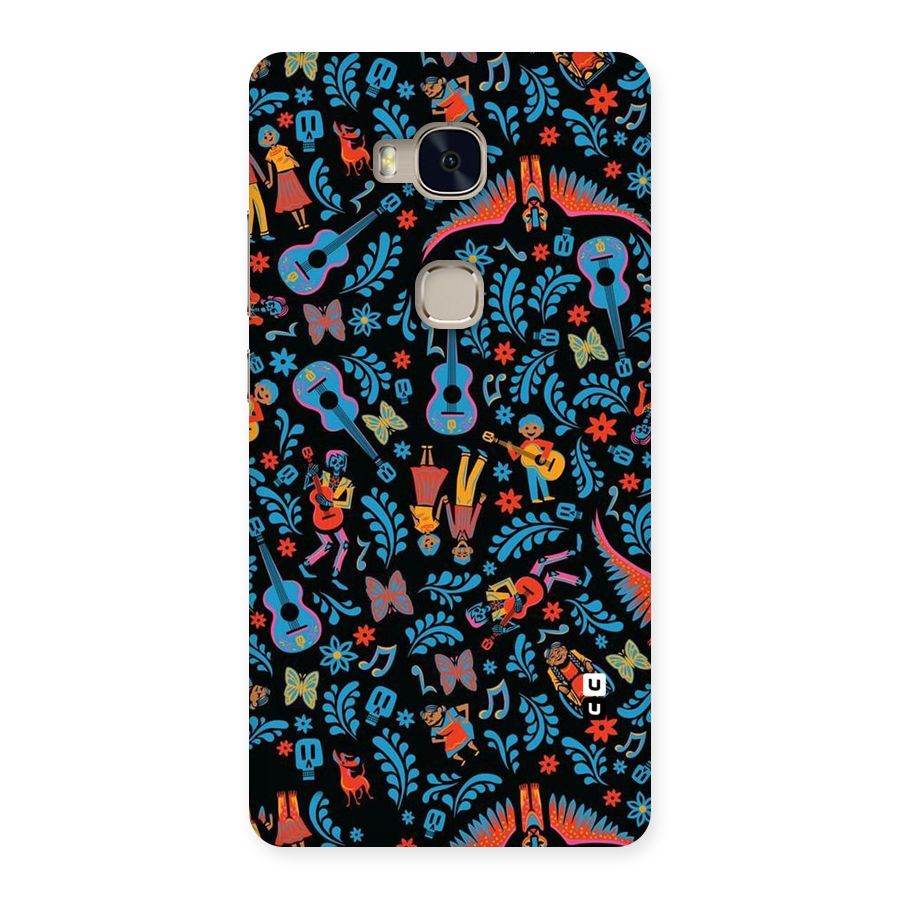 Blue Guitar Pattern Back Case for Huawei Honor 5X