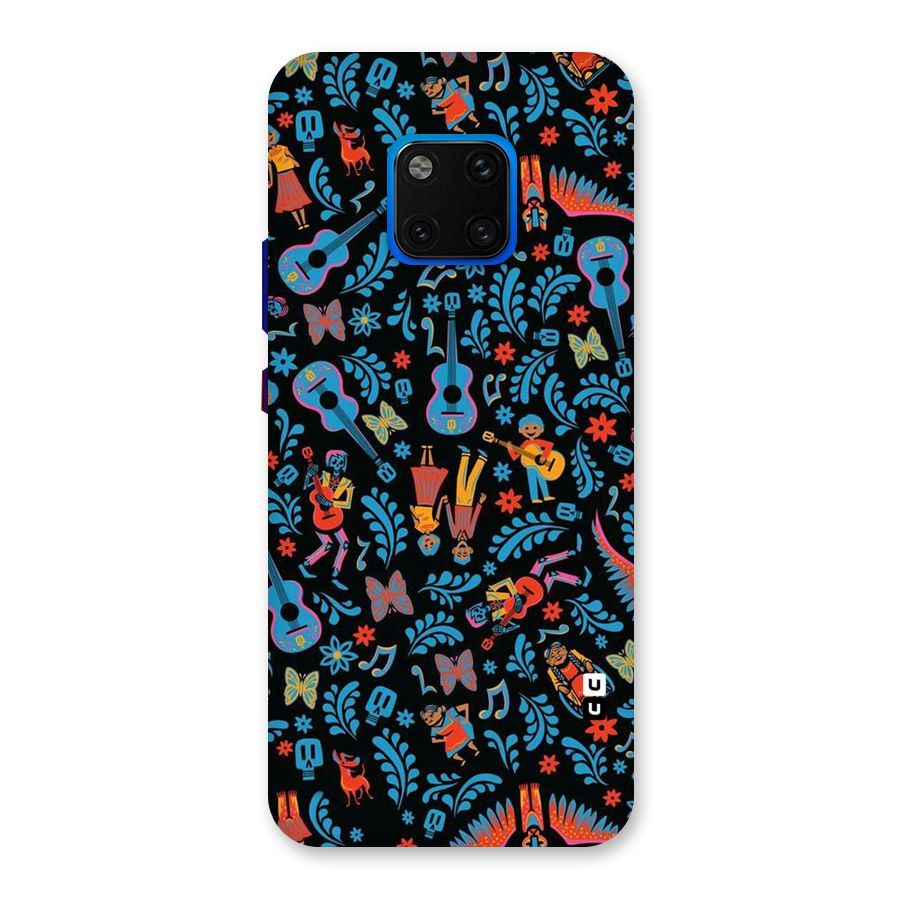 Blue Guitar Pattern Back Case for Huawei Mate 20 Pro