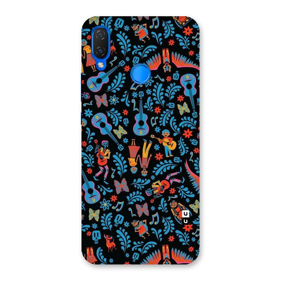 Blue Guitar Pattern Back Case for Huawei P Smart+