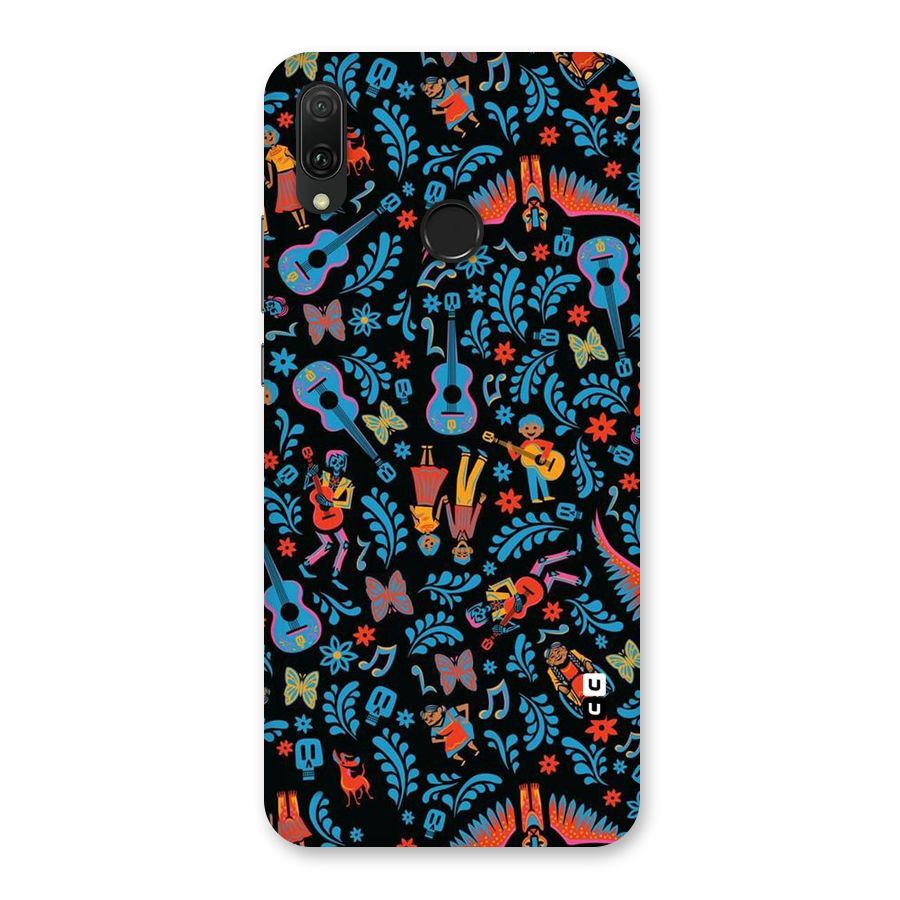 Blue Guitar Pattern Back Case for Huawei Y9 (2019)