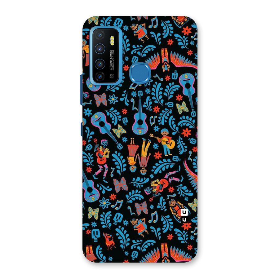 Blue Guitar Pattern Back Case for Infinix Hot 9