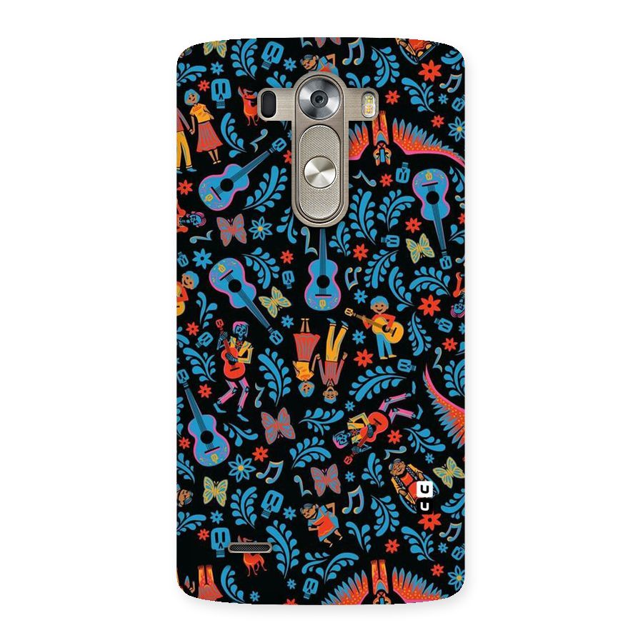 Blue Guitar Pattern Back Case for LG G3