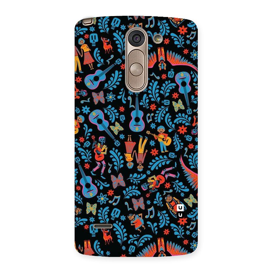 Blue Guitar Pattern Back Case for LG G3 Stylus