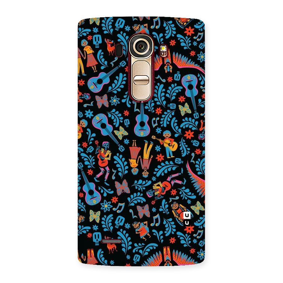 Blue Guitar Pattern Back Case for LG G4