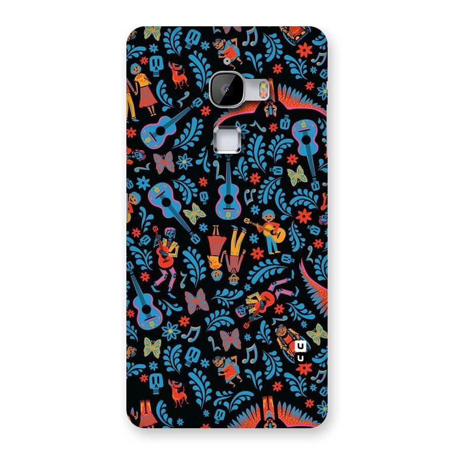 Blue Guitar Pattern Back Case for LeTv Le Max