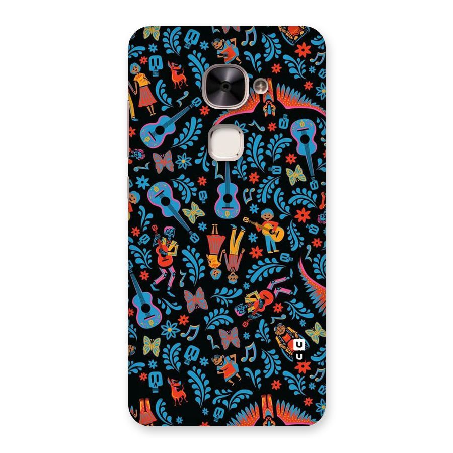 Blue Guitar Pattern Back Case for Le 2