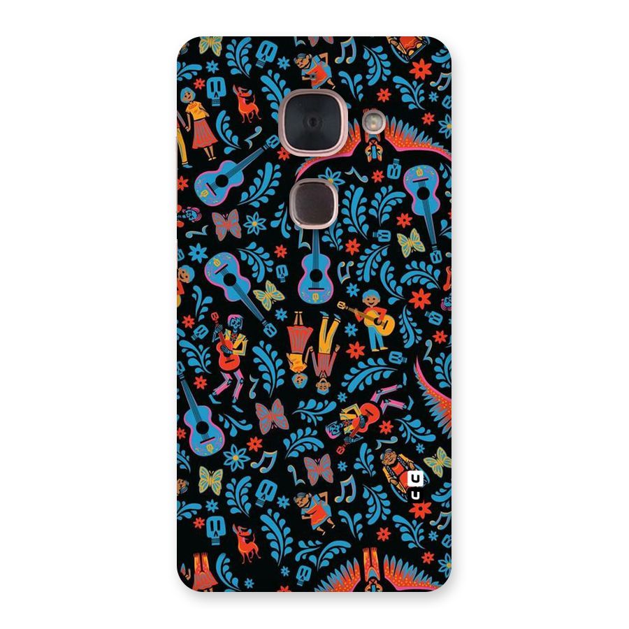 Blue Guitar Pattern Back Case for Le Max 2