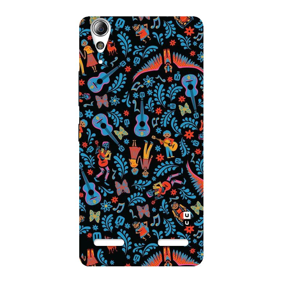 Blue Guitar Pattern Back Case for Lenovo A6000 Plus