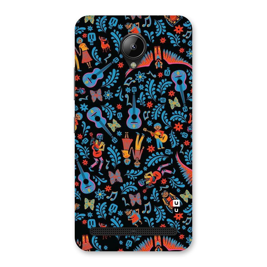 Blue Guitar Pattern Back Case for Lenovo C2
