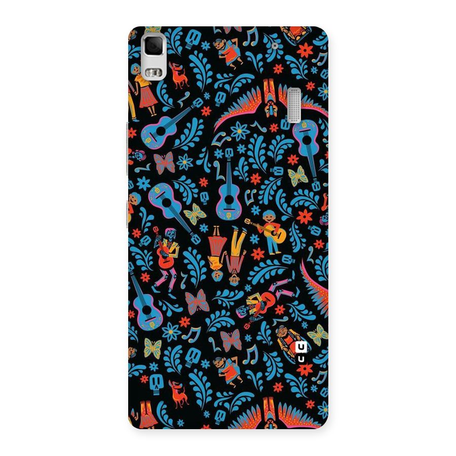 Blue Guitar Pattern Back Case for Lenovo K3 Note