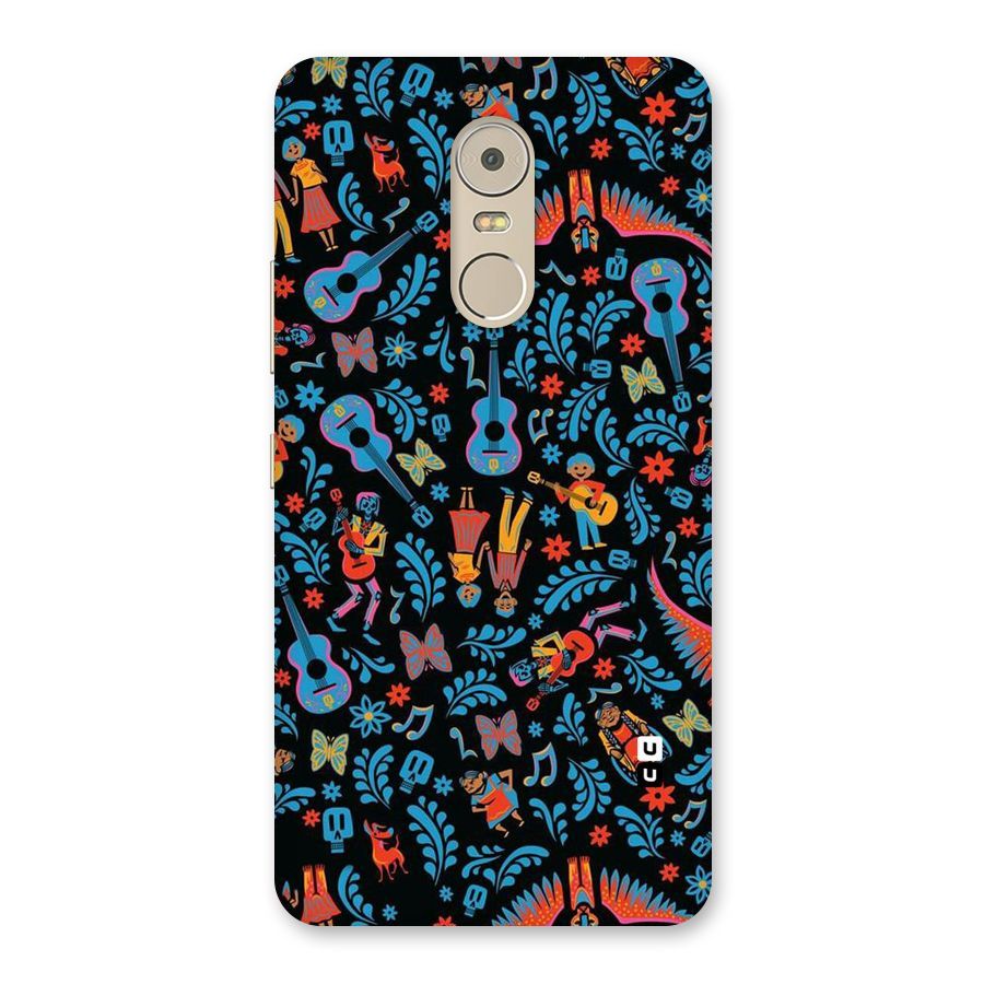 Blue Guitar Pattern Back Case for Lenovo K6 Note