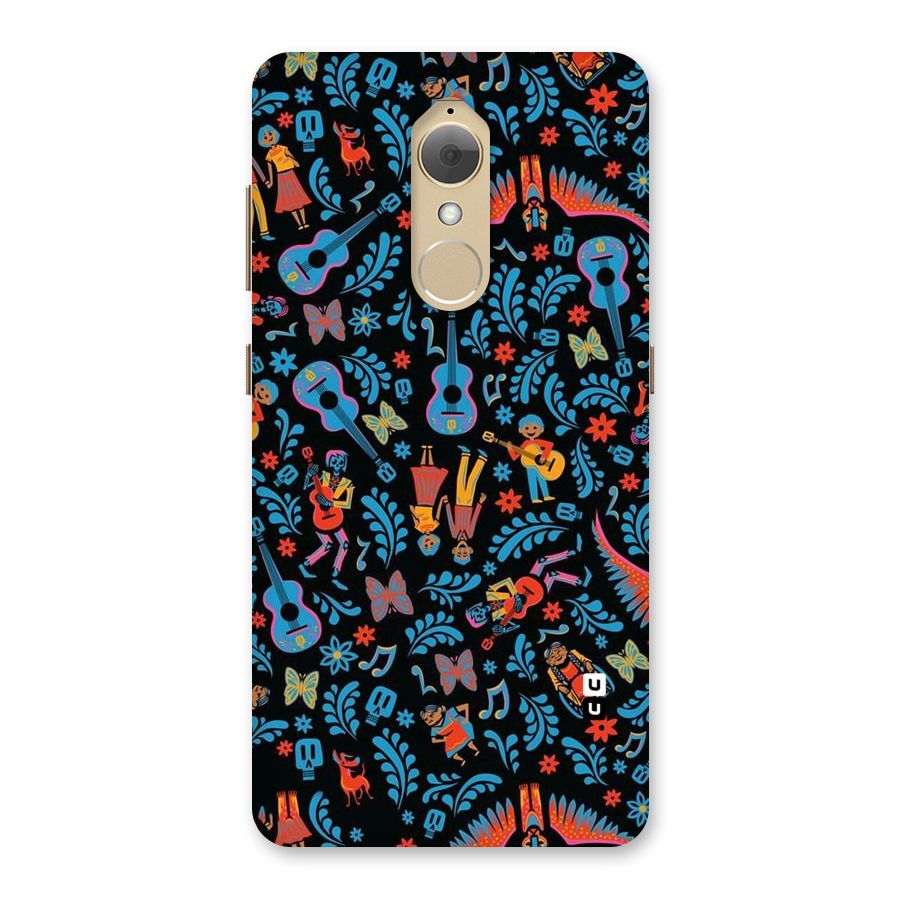 Blue Guitar Pattern Back Case for Lenovo K8