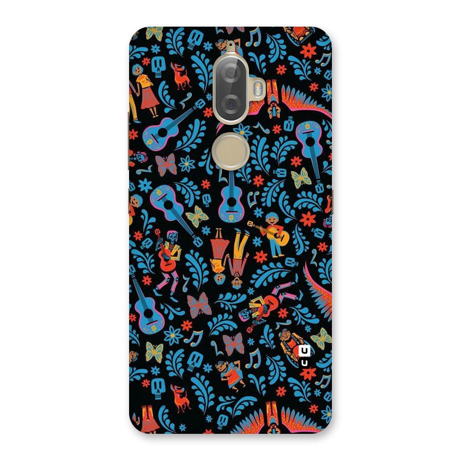 Blue Guitar Pattern Back Case for Lenovo K8 Plus