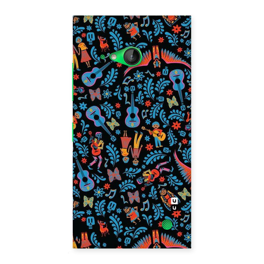 Blue Guitar Pattern Back Case for Lumia 730