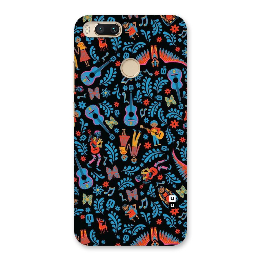 Blue Guitar Pattern Back Case for Mi A1