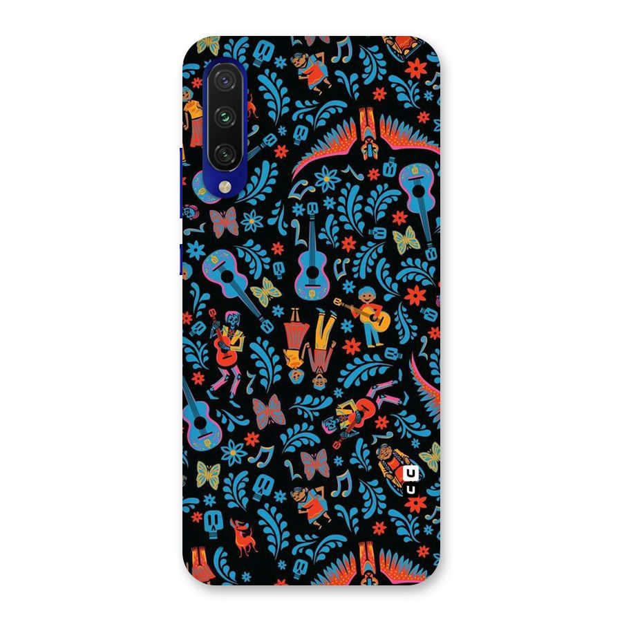 Blue Guitar Pattern Back Case for Mi A3