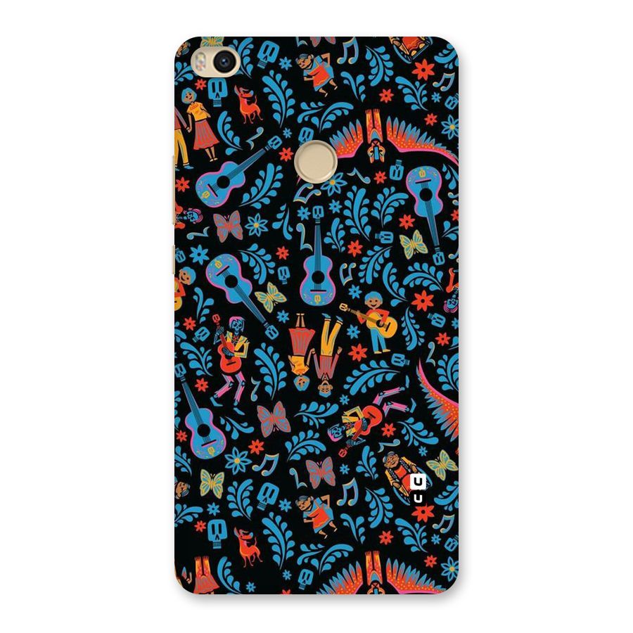 Blue Guitar Pattern Back Case for Mi Max 2