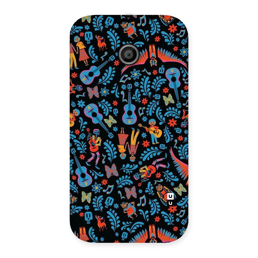 Blue Guitar Pattern Back Case for Moto E