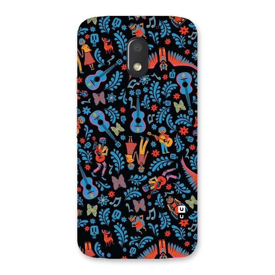 Blue Guitar Pattern Back Case for Moto E3 Power