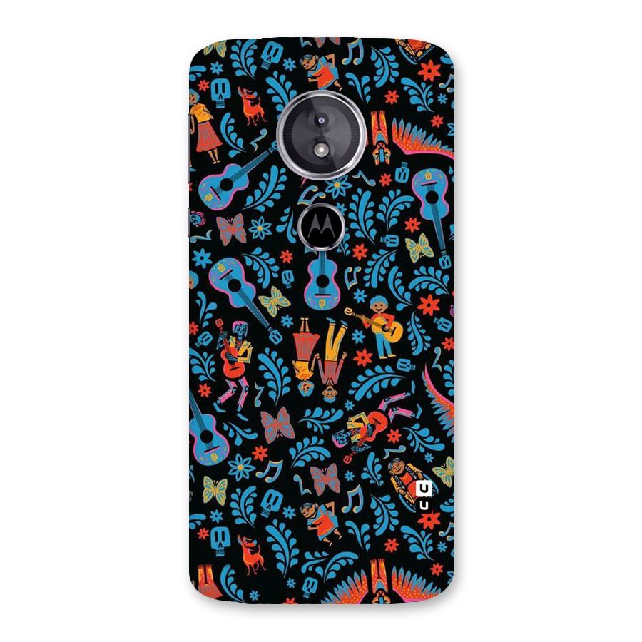 Blue Guitar Pattern Back Case for Moto E5