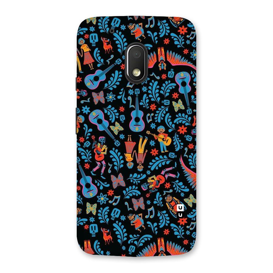 Blue Guitar Pattern Back Case for Moto G4 Play