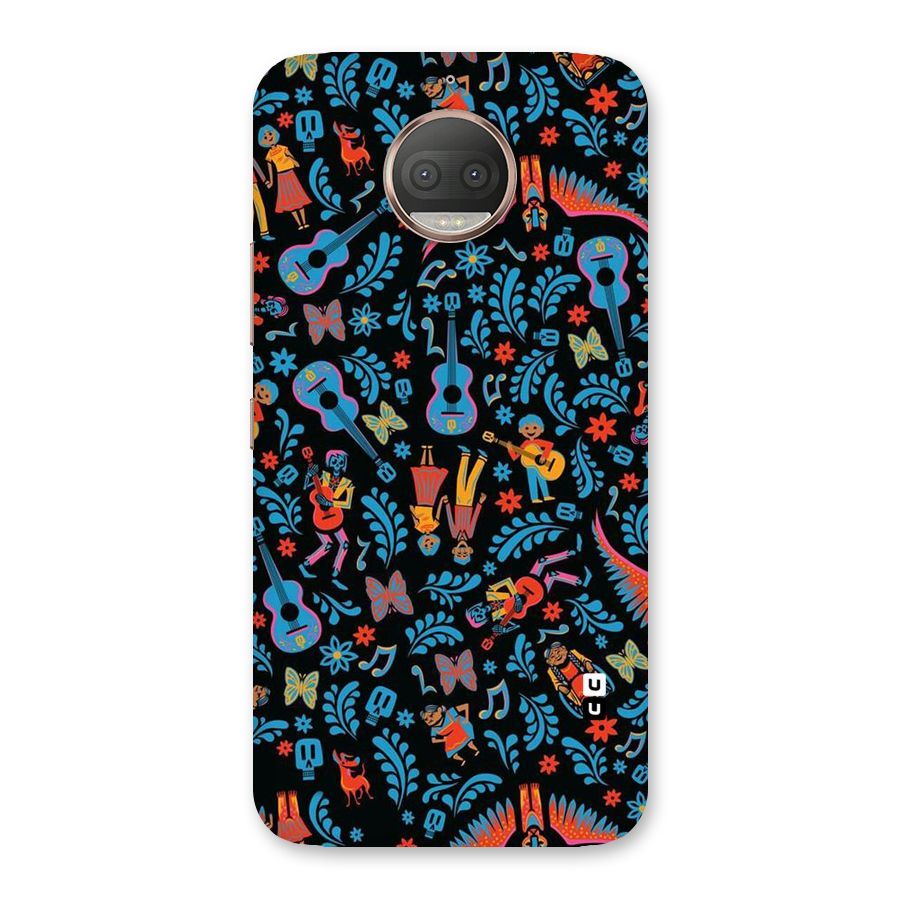 Blue Guitar Pattern Back Case for Moto G5s Plus