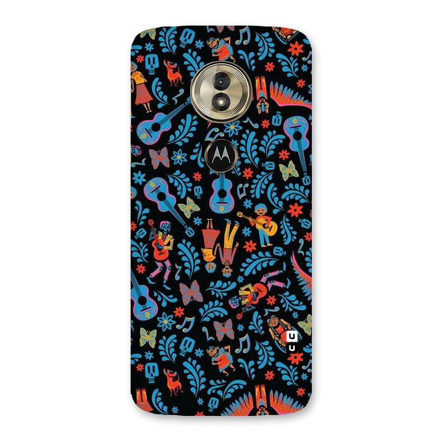 Blue Guitar Pattern Back Case for Moto G6 Play