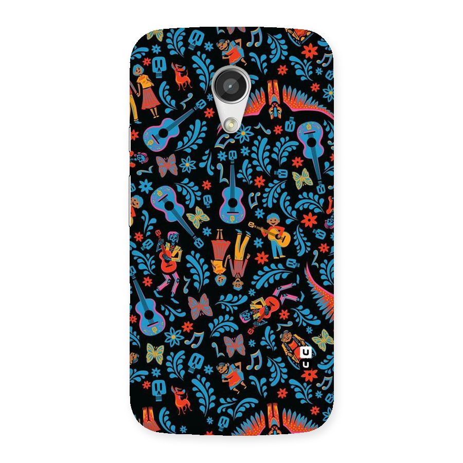 Blue Guitar Pattern Back Case for Moto G 2nd Gen