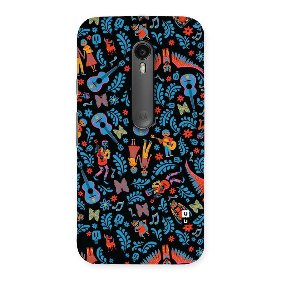 Blue Guitar Pattern Back Case for Moto G Turbo